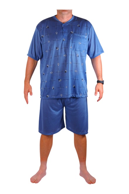 Arpád pánske pyžamo krátky rukáv a kraťasy tmavo modrá veľkosť: L