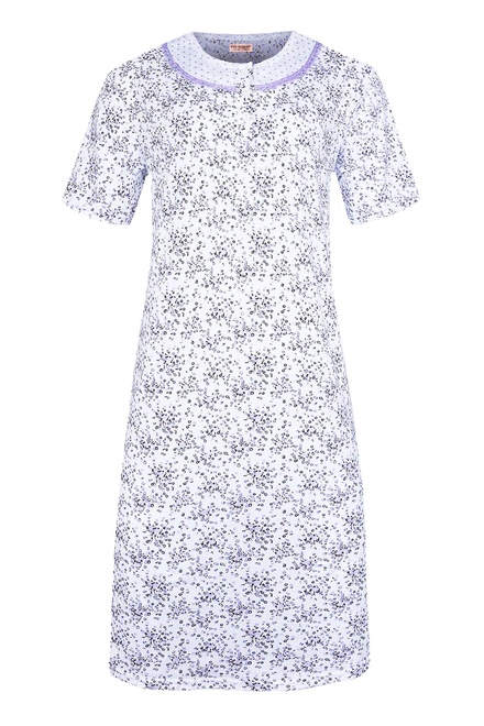 Anjelka dámska nočná košeľa krátky rukáv 6530 fialová veľkosť: XXL