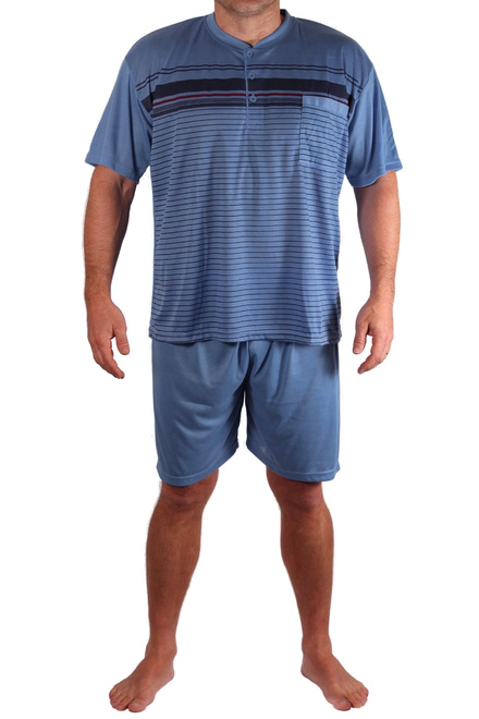 Ctibor pánske pyžamo s krátkym rukávom svetlošedá veľkosť: 4XL