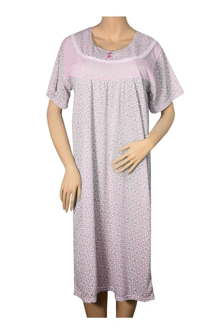 Halina dámska nočná košeľa krátky rukáv fialová veľkosť: L
