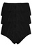 Jitka dámske bavlnené nohavičky s čipkou 9040 - 3 ks čierna veľkosť: L