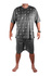 Dominik pánske pyžamo s krátkym rukávom tmavo šedá veľkosť: 6XL