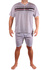 Ctibor pánske pyžamo s krátkym rukávom svetlošedá veľkosť: L