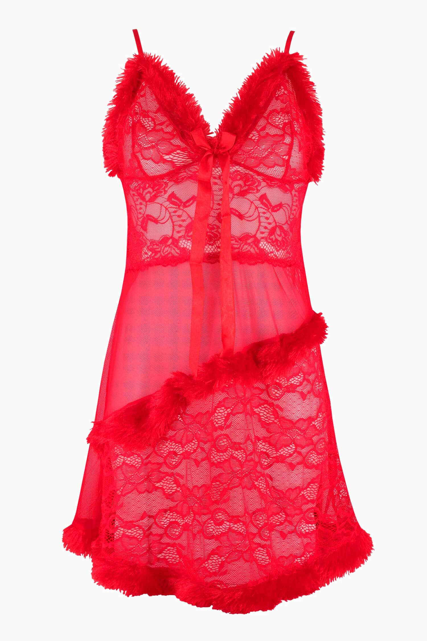 Berita red sexy komplet tangá a košieľka S684-1 