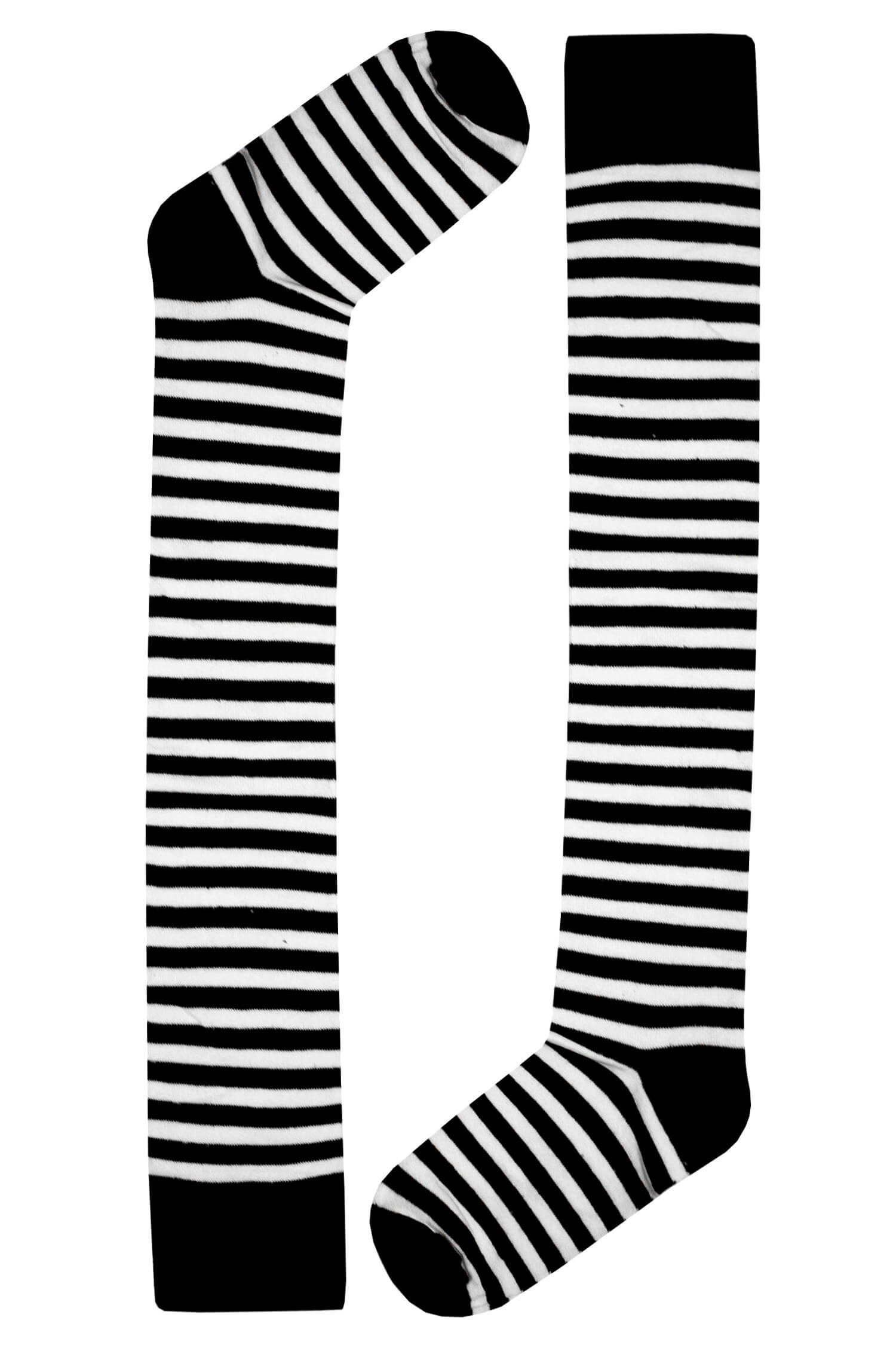 Stripes Knee Socks bíločerné pruhované podkolienky