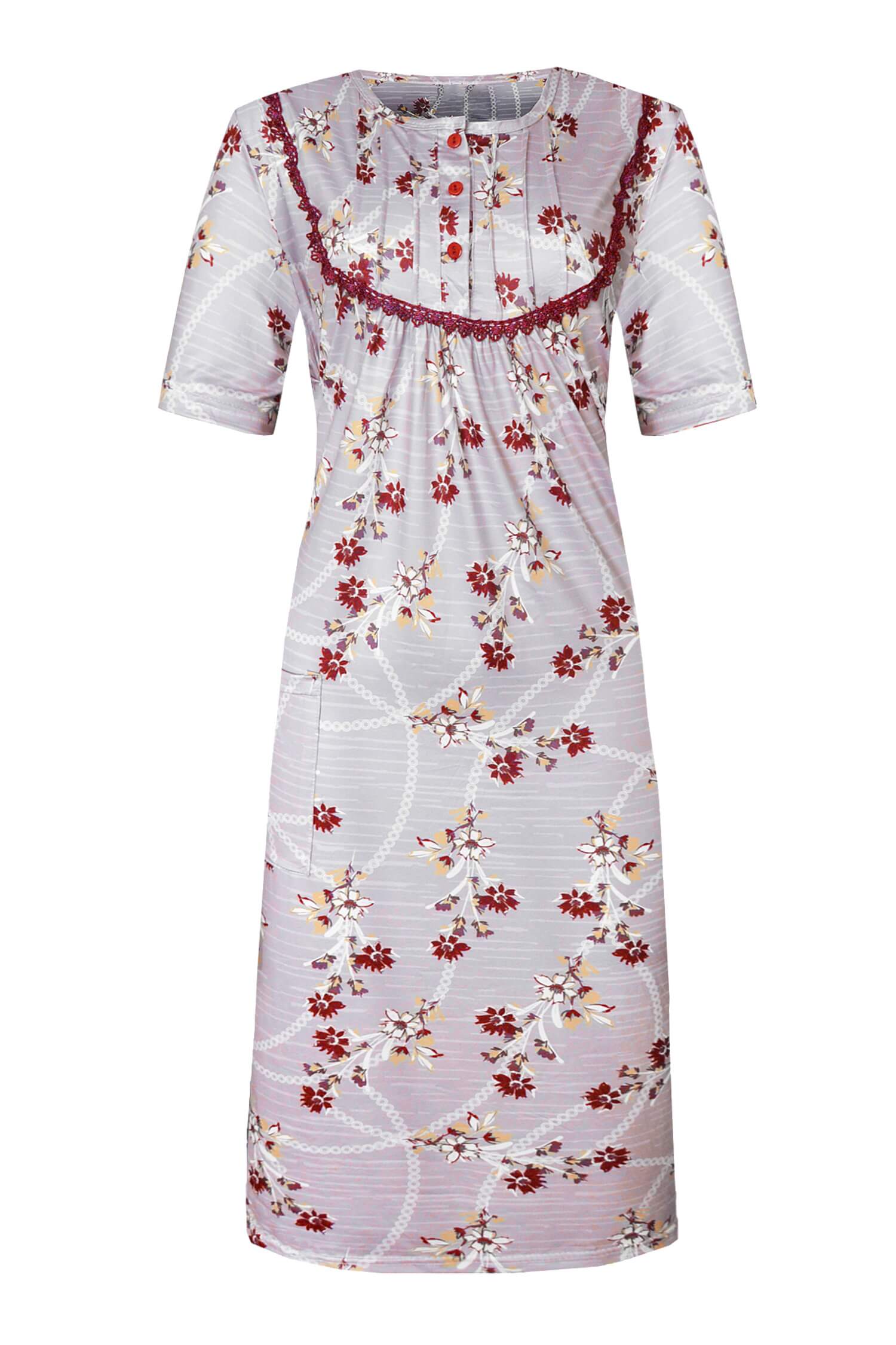 Karolína nočná košeľa pre ženy s kvietkami 6948