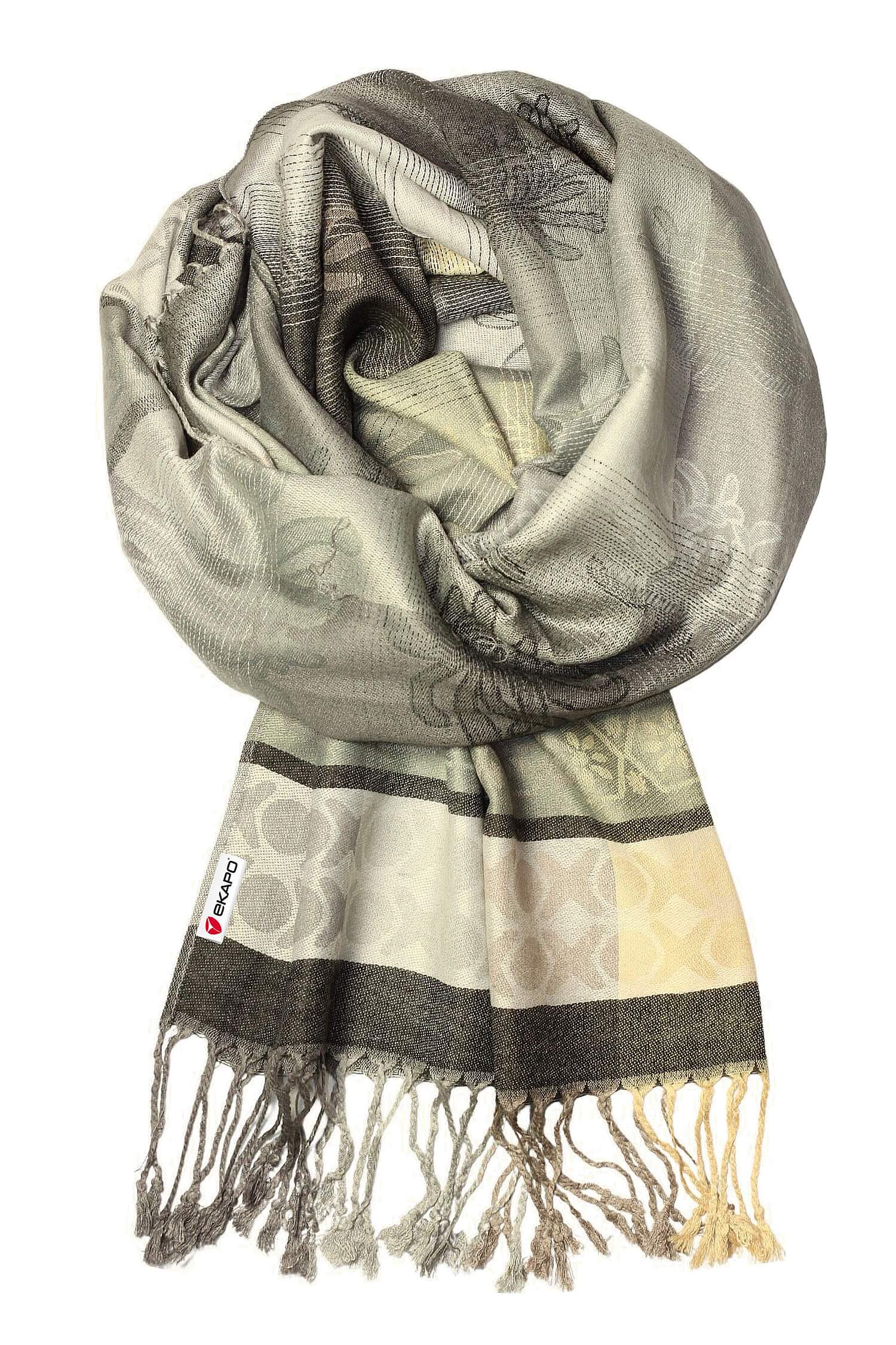 Zdobnice luxusný šál kašmír tmavý EK26008