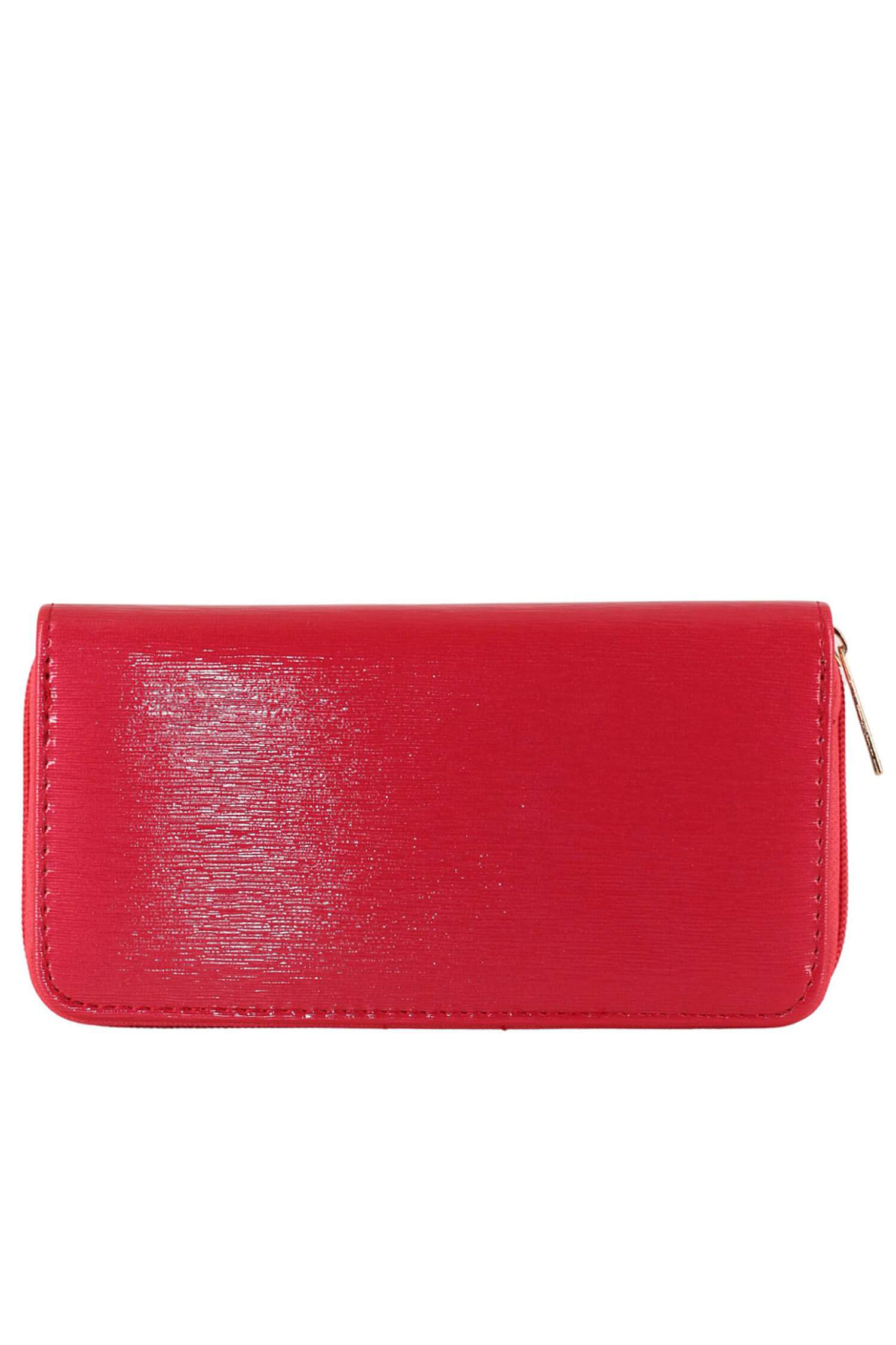 Shiny koralová dámska peňaženka na zips 11614-2