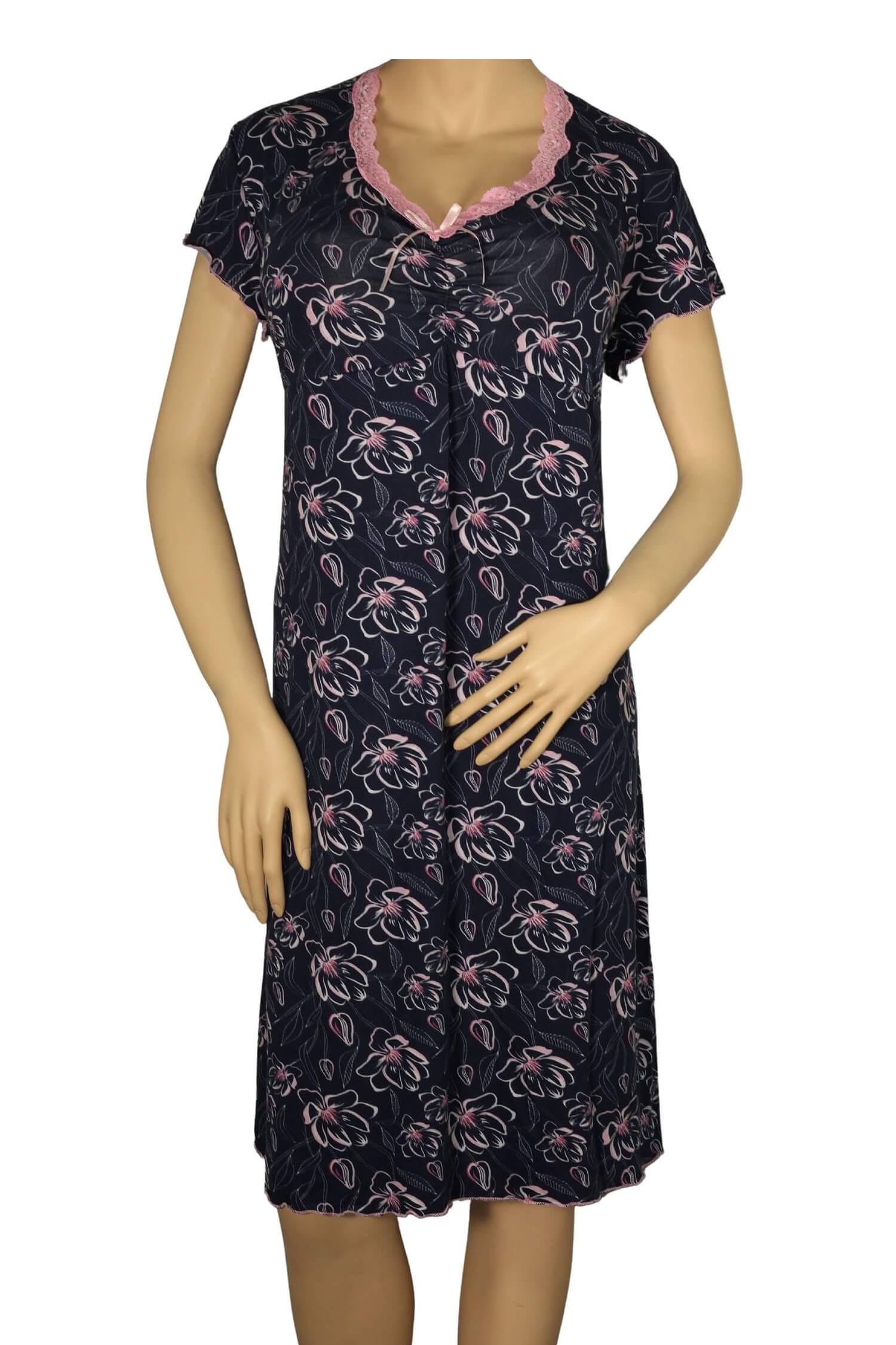 Bela bambusová dámska nočná košeľa 12605