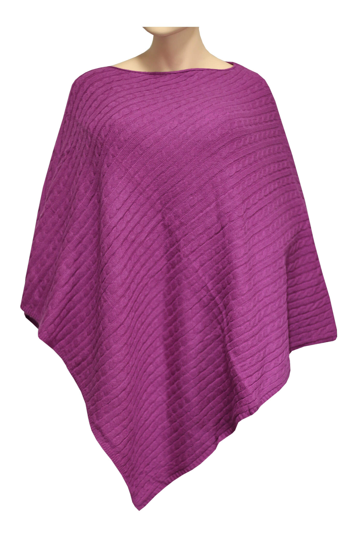 Lea Purple dámske pletené pončo