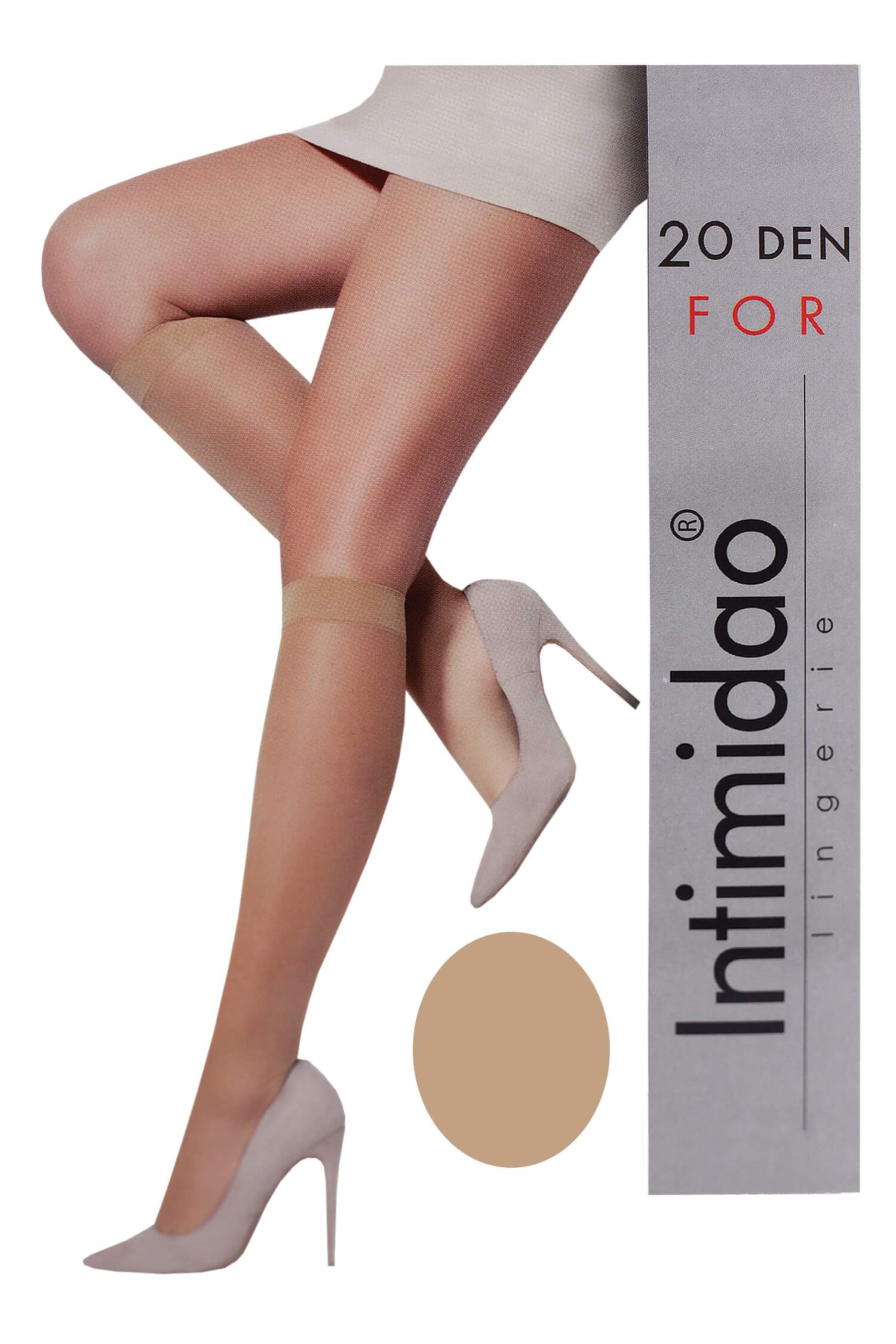 Podkolienky hladké silónové 20 Den - 2 páry