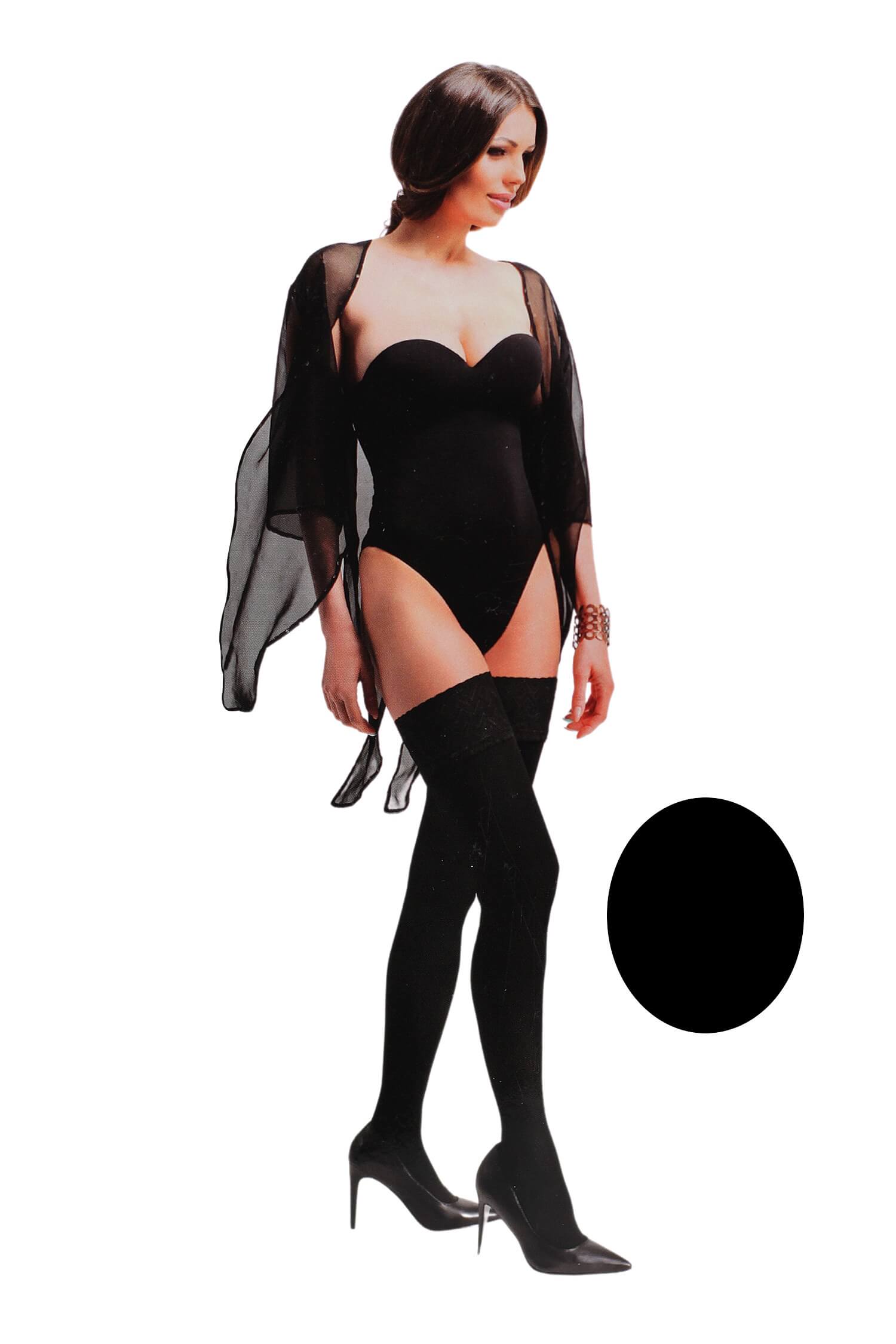 Amour pančuchové nohavice samodržiace s čipkou 60 Den