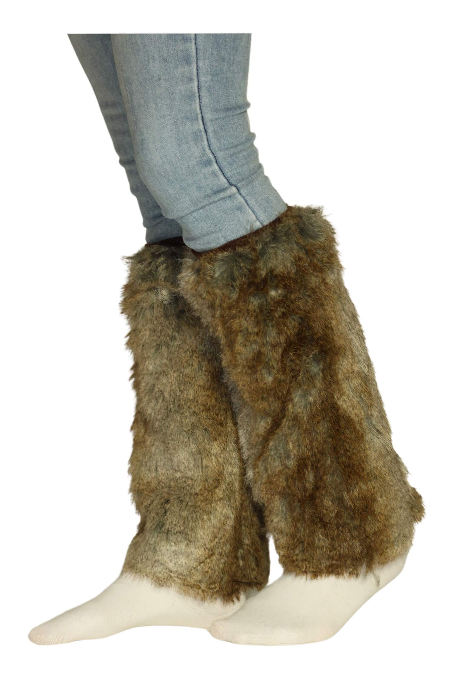 Doty kožušinové návleky na nohy WS-006