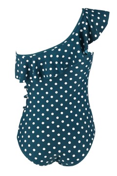 Lapiza pin-up štýl jednodielne plavky s bodkami AB164
