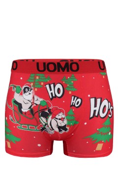Christmas II. červené vianočné boxerky - 3 ks