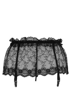 Pearls black erotické tangá s podväzkami 994
