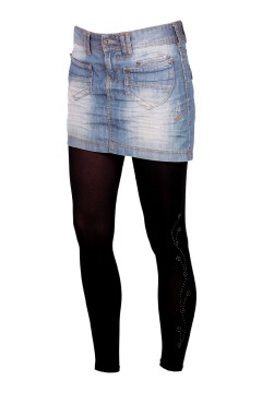 Calze Noir s ozdobou štrassé 92701 