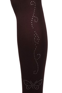 Calze Brune s ozdobou štrassé 92701