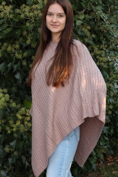 Lea Pink women\'s knitted poncho