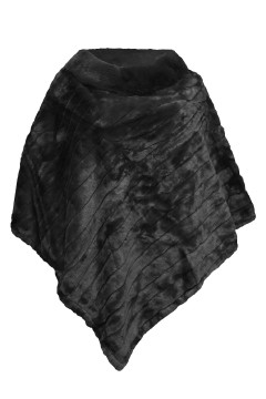 Karmen pončo kožúšok s rolákom