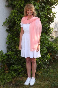 Mariena snehobiela šatka kabrio BC-810