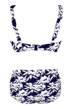 Dvojdielne plavky pre plnoštíhle Salma kvety S803