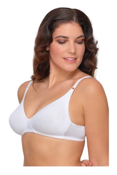 Gra bavlnená podprsenka bez kostíc a bez výstuže