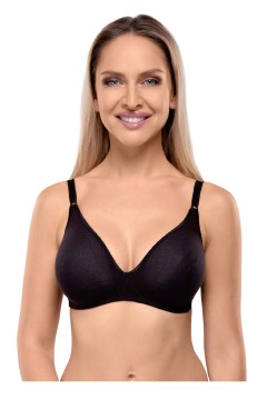 Gra bavlnená podprsenka bez kostíc a bez výstuže