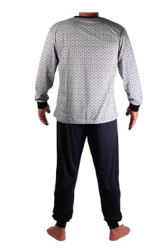 Pánske pyžamo s manžetami Robert MB-3616
