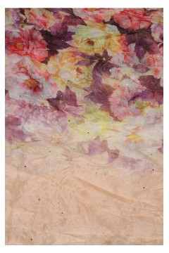 Kvetinový šál do kruhu - Dotyk jari s trblietkami