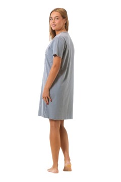 Bavlnená dámska nočná košeľa - krátky rukáv - Love 6801