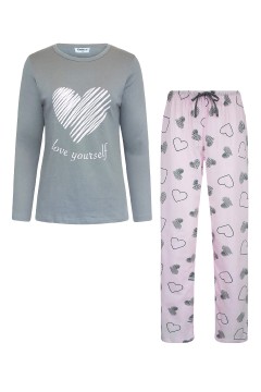 Kvalitné dámske pyžamo z bavlny My Heart 2801