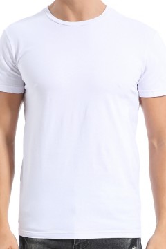 Ondrej pánske bavlnené tričko s elastanom - okrúhly výstrih