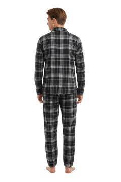 Pánske pyžamo rozpínacie kockované Gianvaglia 2502