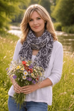 Bavlnená šatka so vzorom Ganga