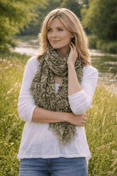 Bavlnená šatka so vzorom Ganga