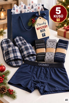 Vianočný mystery box - 5 kúskov pre muža