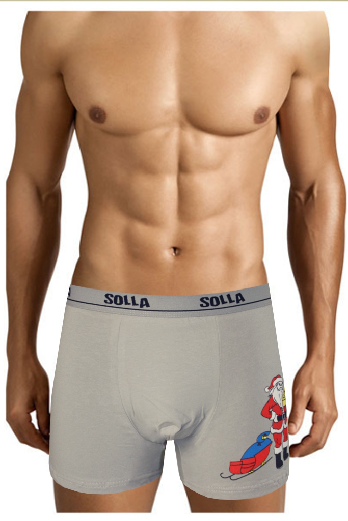 Boxerky Santa s mapou