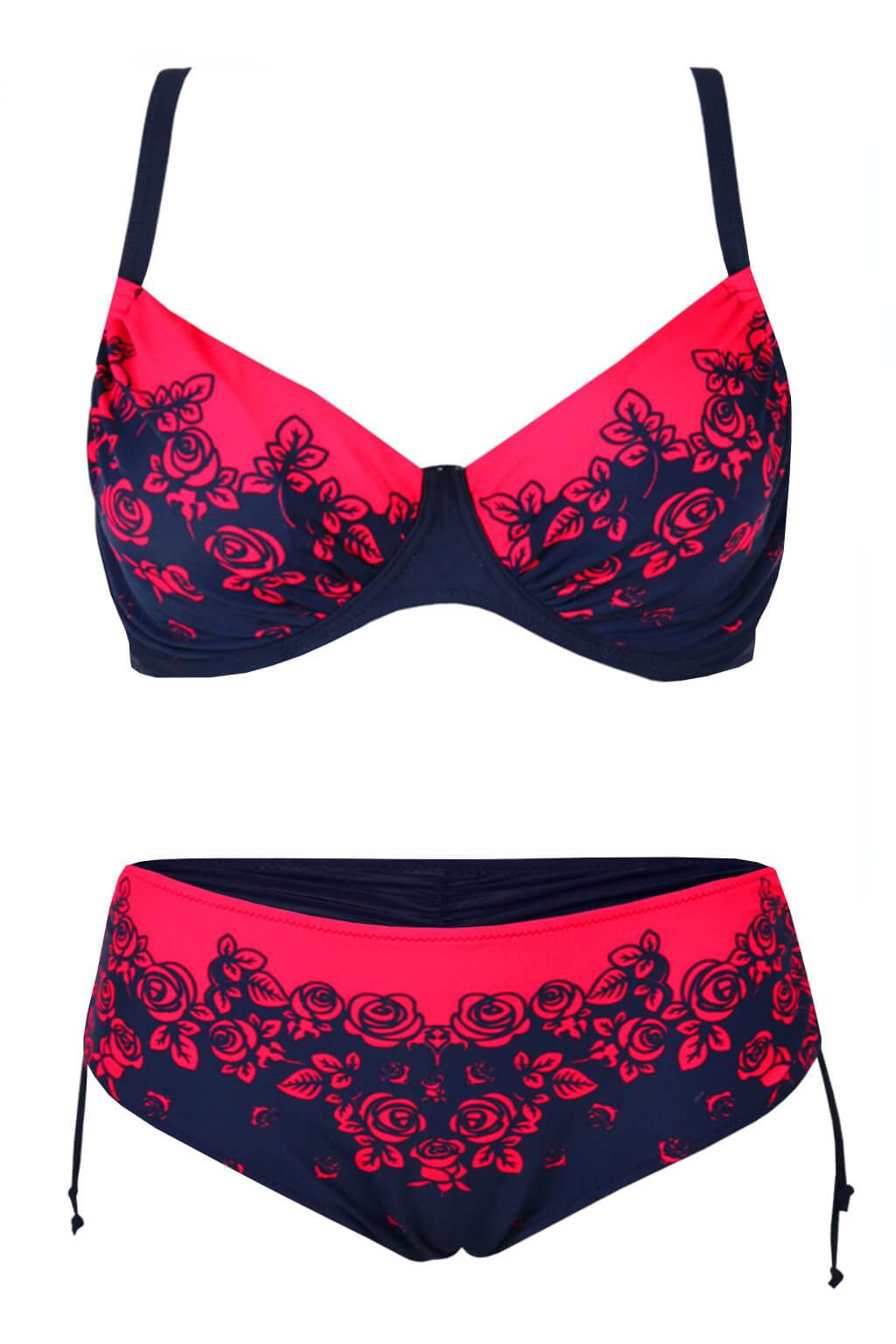 Sweet Rose dvoudielne plavky pre plnoštíhle