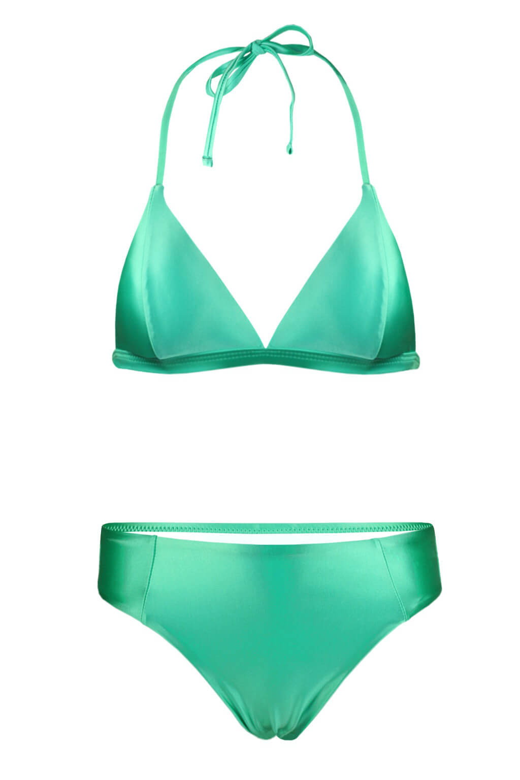 Satin Green bikiny plavky S1039