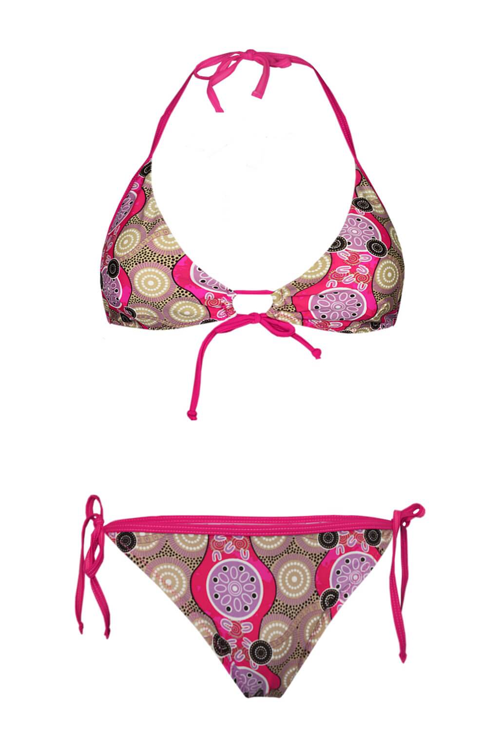 Solo trojuholníkové bikiny s ornamentami