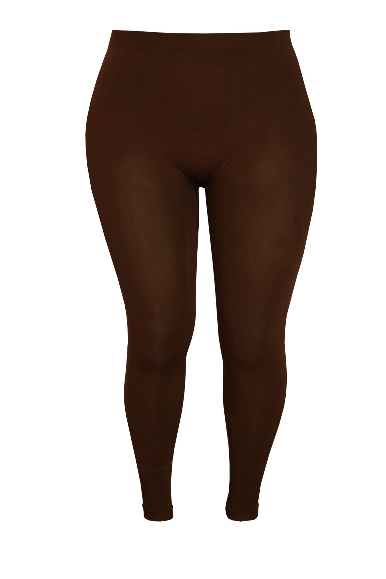 Dámske pružné legíny predĺžené - čokoládové D9903