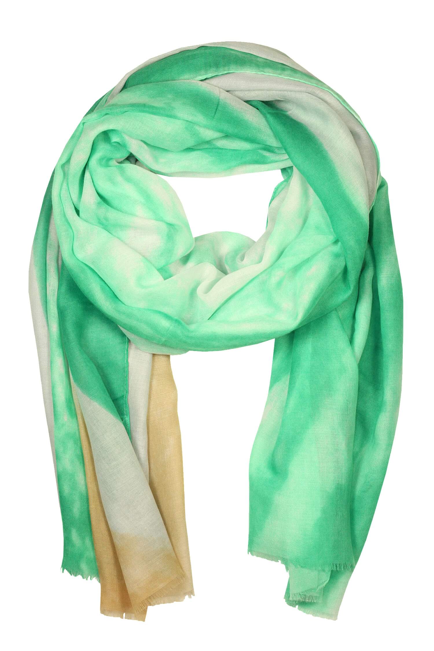 Meradiso green obdĺžniková šatka B1945