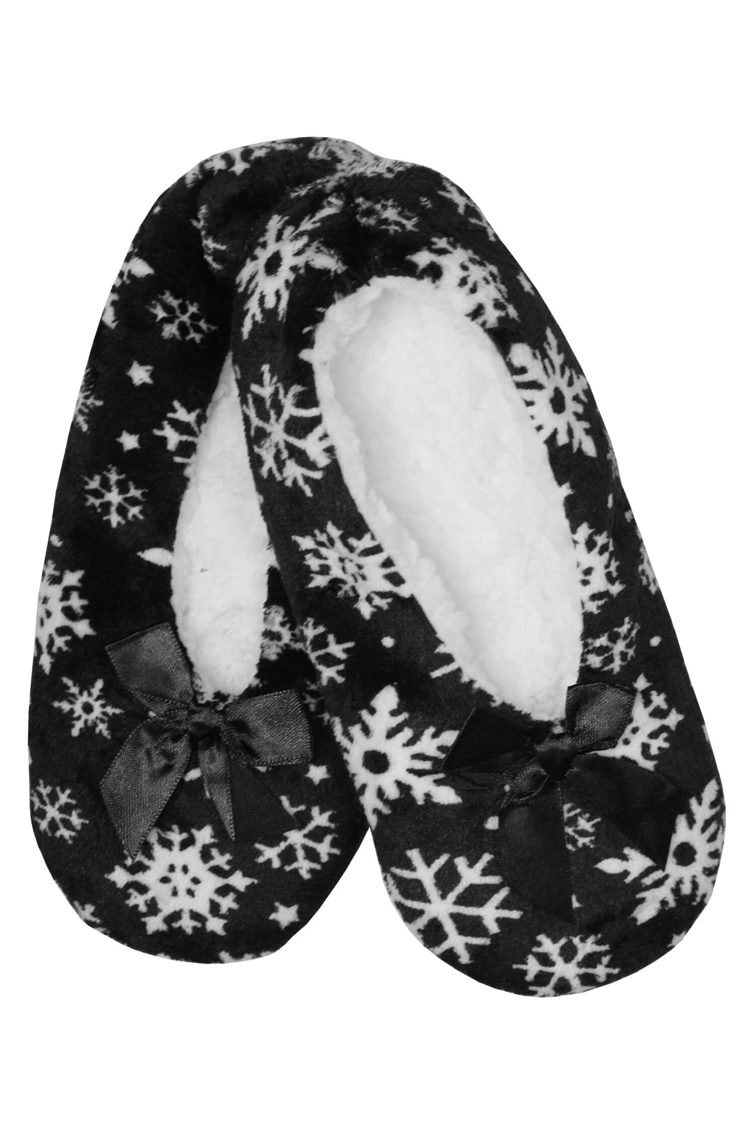 Black termo papuče s kožušinkou X931