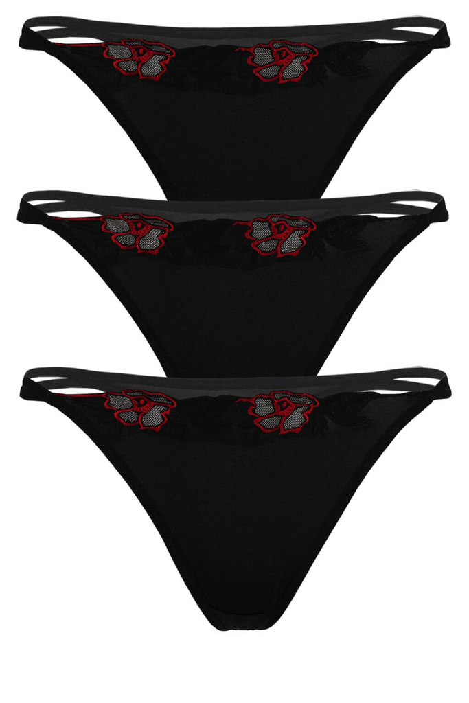 Texas čipkované tangá C073 - trojbal