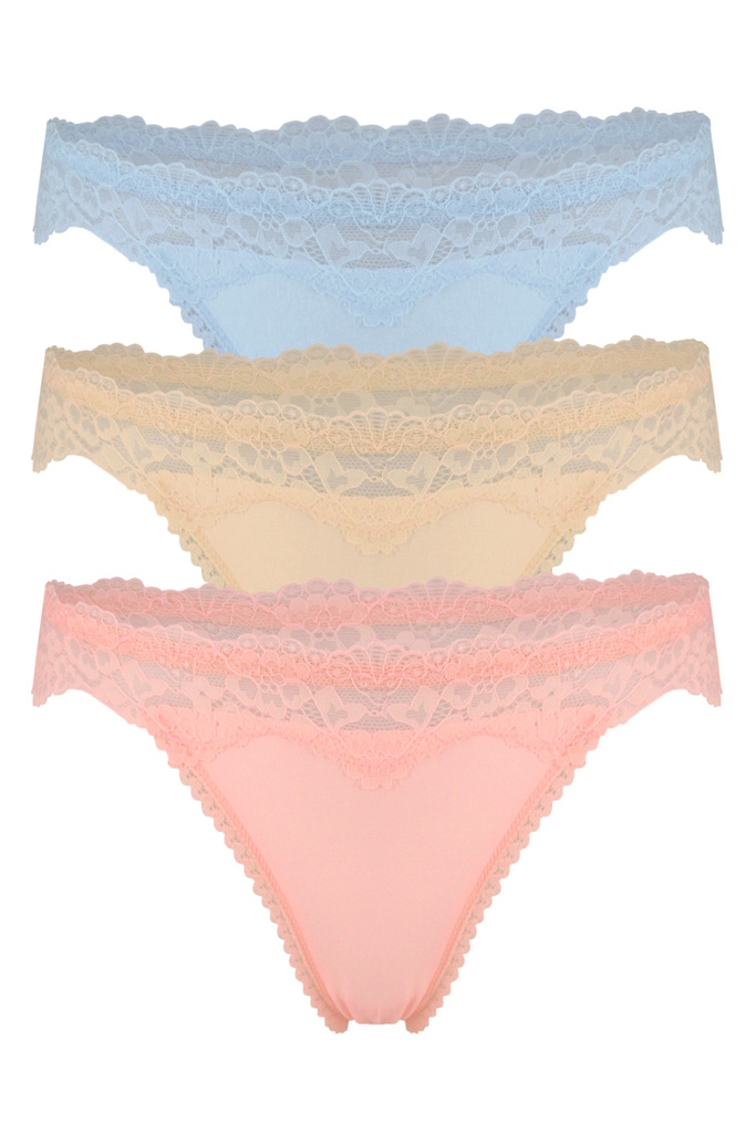 Malachit dámske tangá čipkové 8917 - 3 ks