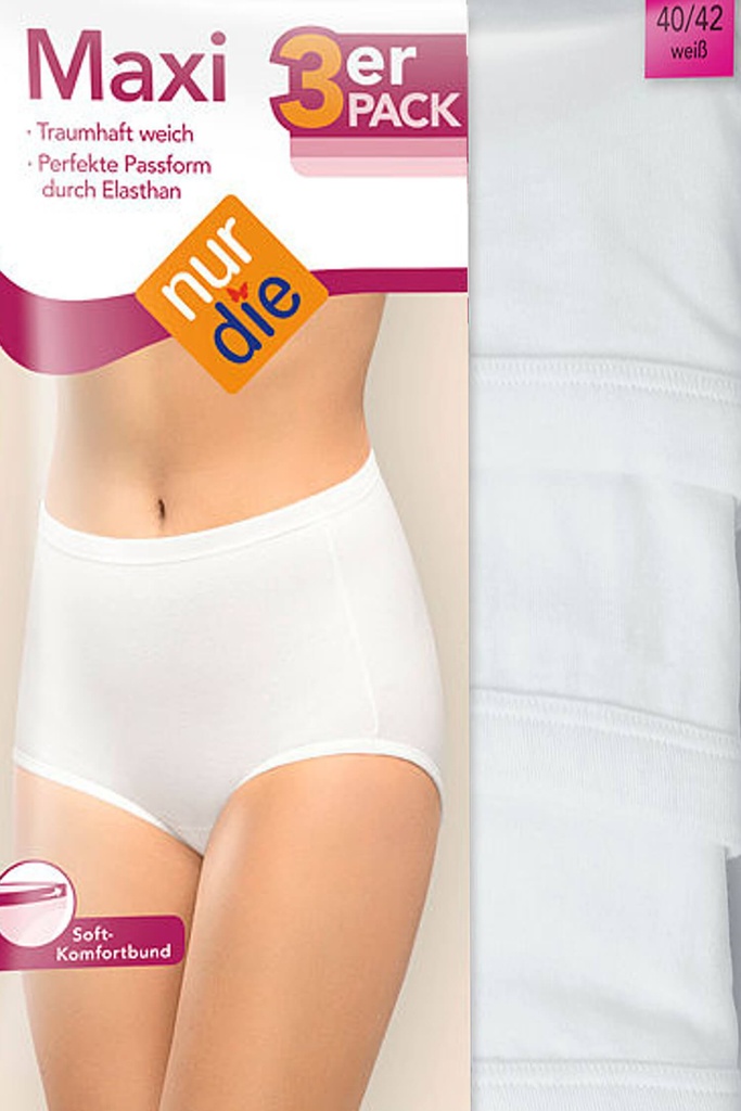 Nur Die bavlnené nohavičky vysoké do pása N05J5 - 3ks