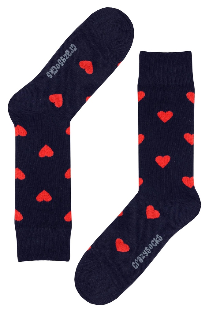 Valentínské ponožky so srdiečkami