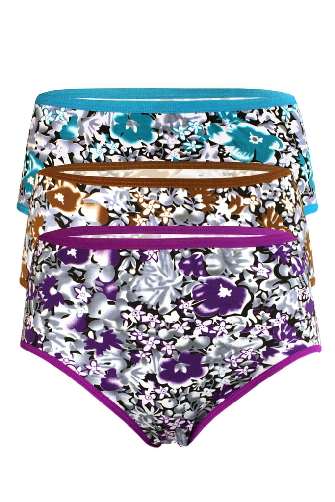 Rylie Bamboo vyššie nohavičky s potlačou - 3 ks