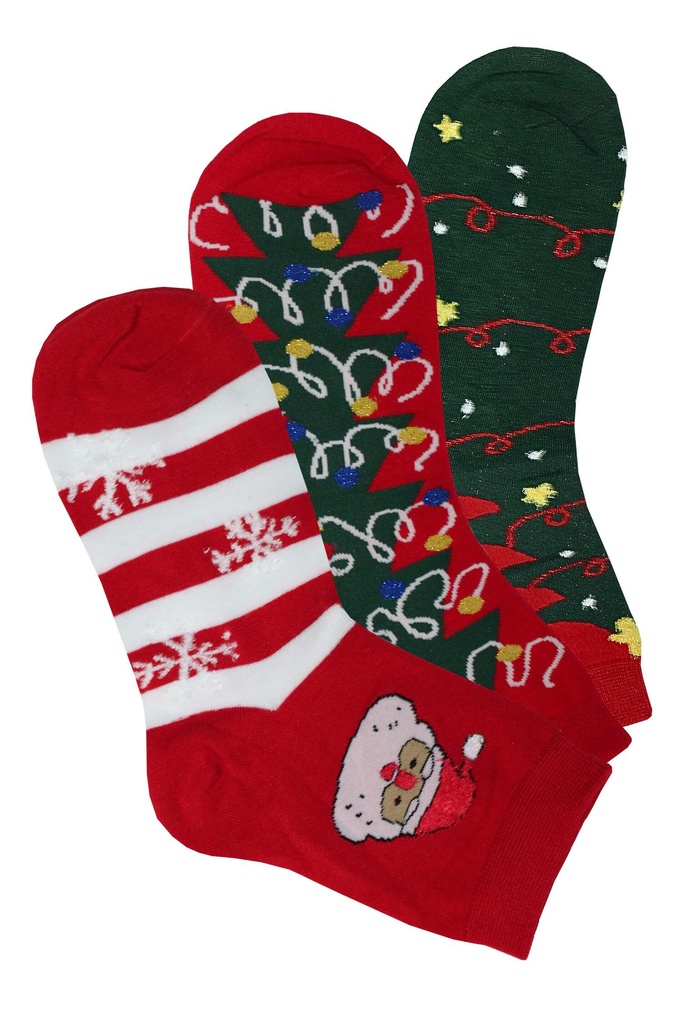 Merry Christmas ponožky v dárkovom balení - 3 páry